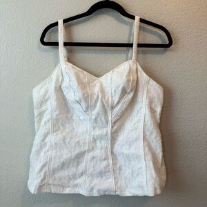 Vintage Tripp NYC White Lace Corset Bustier Tank Top Size 1 Y2K Gothic Punk